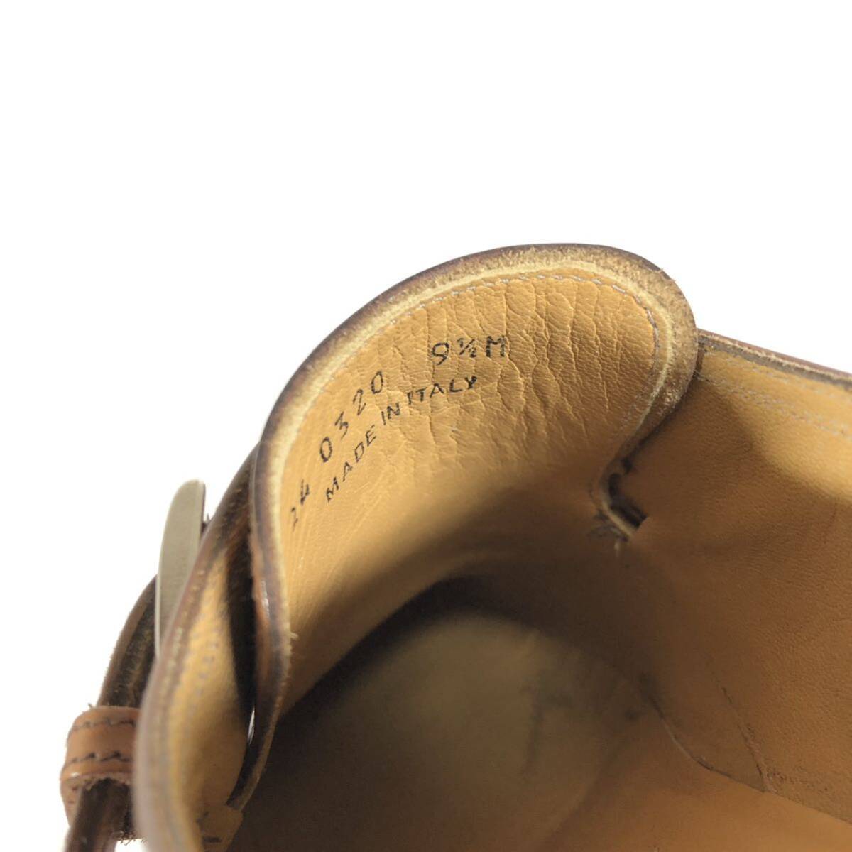 【ジョンストン&マーフィー】本物 JOHNSTON&MURPHY 靴 27.5cm モンクストラップ ビジネスシューズ 本革 レザー 男性用 メンズ 伊製 9 1/2 M_画像10