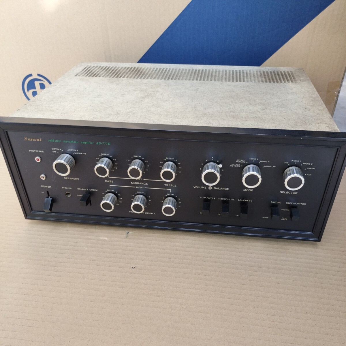  Sansui サンスイ AU-777D プリメインアンプ オーディオ機器 音響機器 音出し確認済み 60313-5の画像1