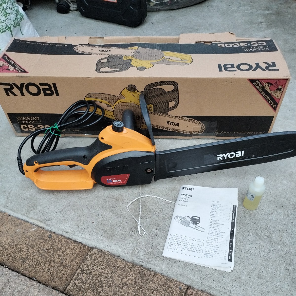 RYOBI チェンソー CS-3605. 　取扱説明書付　通電確認済み　60321-2_画像1