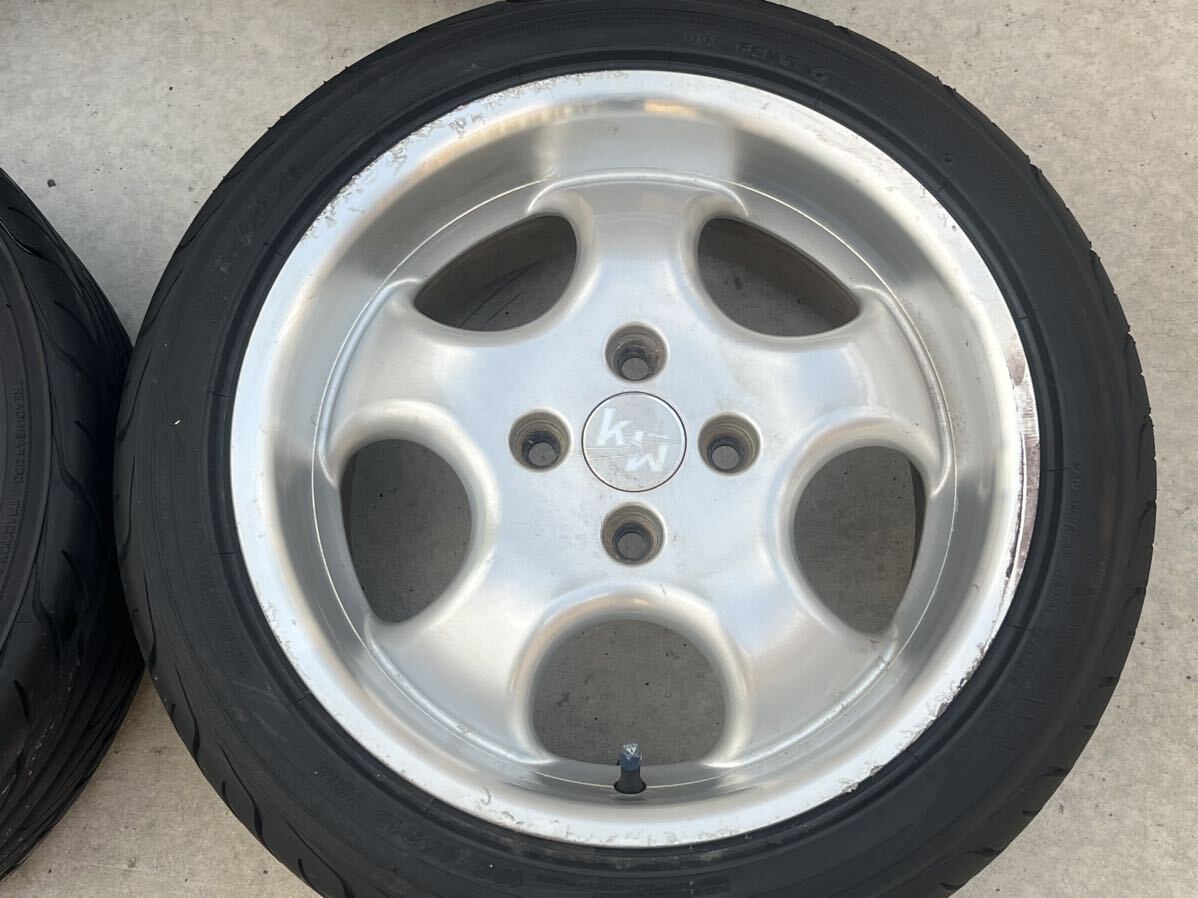 * rare size! custom!* RH?KW Wheels (F)15in 7j +50 (R) 15in 8j +45 pcd100 Bridgestone 195/45/17 deep rim lowdown light car 