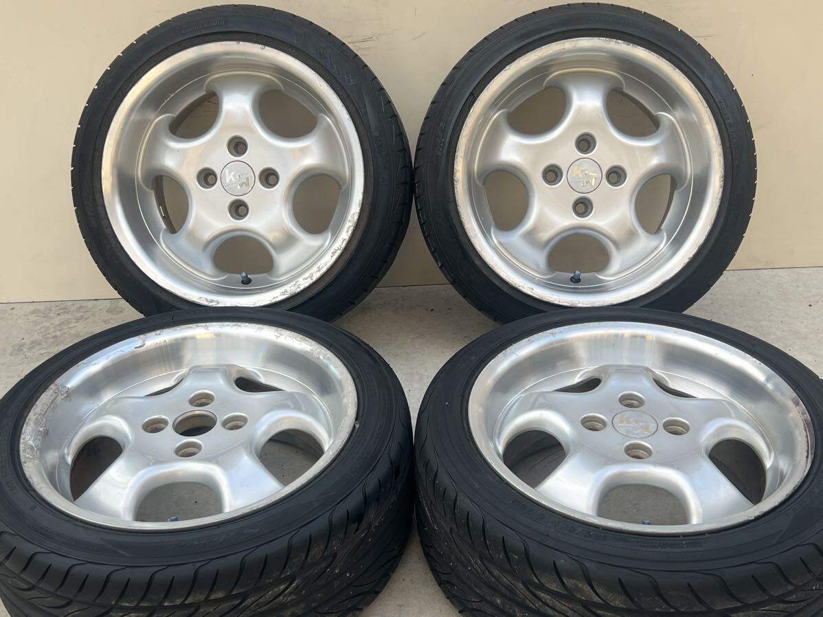 * rare size! custom!* RH?KW Wheels (F)15in 7j +50 (R) 15in 8j +45 pcd100 Bridgestone 195/45/17 deep rim lowdown light car 