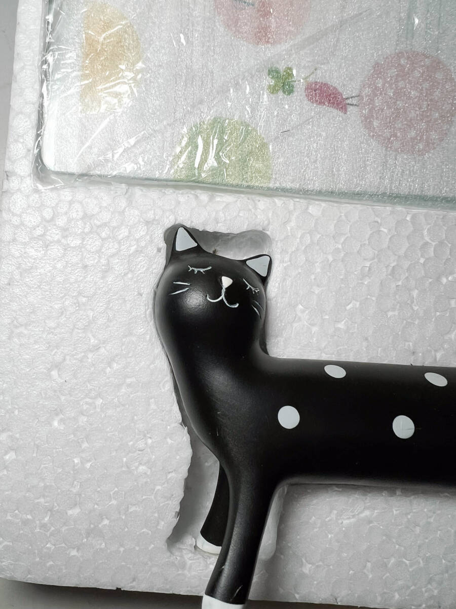[即決]■古め 猫型フォトフレーム 写真立て 猫人形 インテリアオブジェ 美品 photo frameの画像3