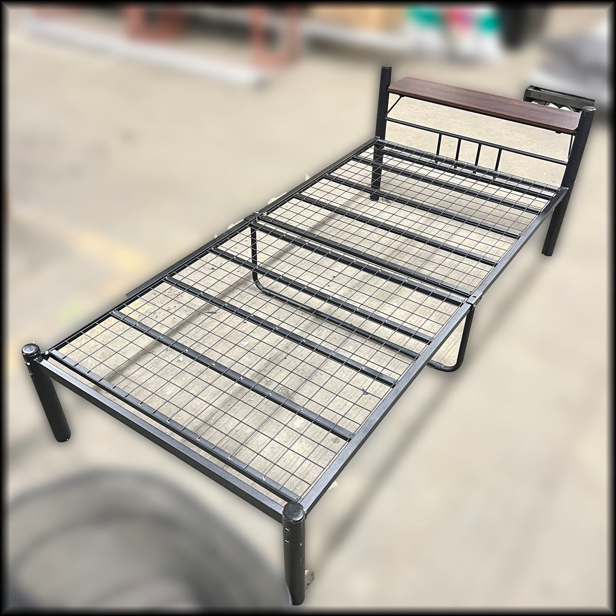 nitoli* single bed frame * steel made black bed used Sapporo new koto .