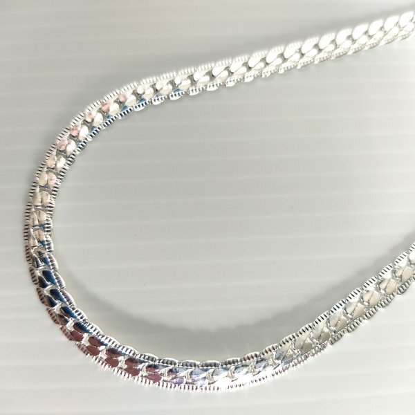 Silver Necklace 真贋不明 喜平ネックレス 48cm シルバー チェーン ネックレス_画像1