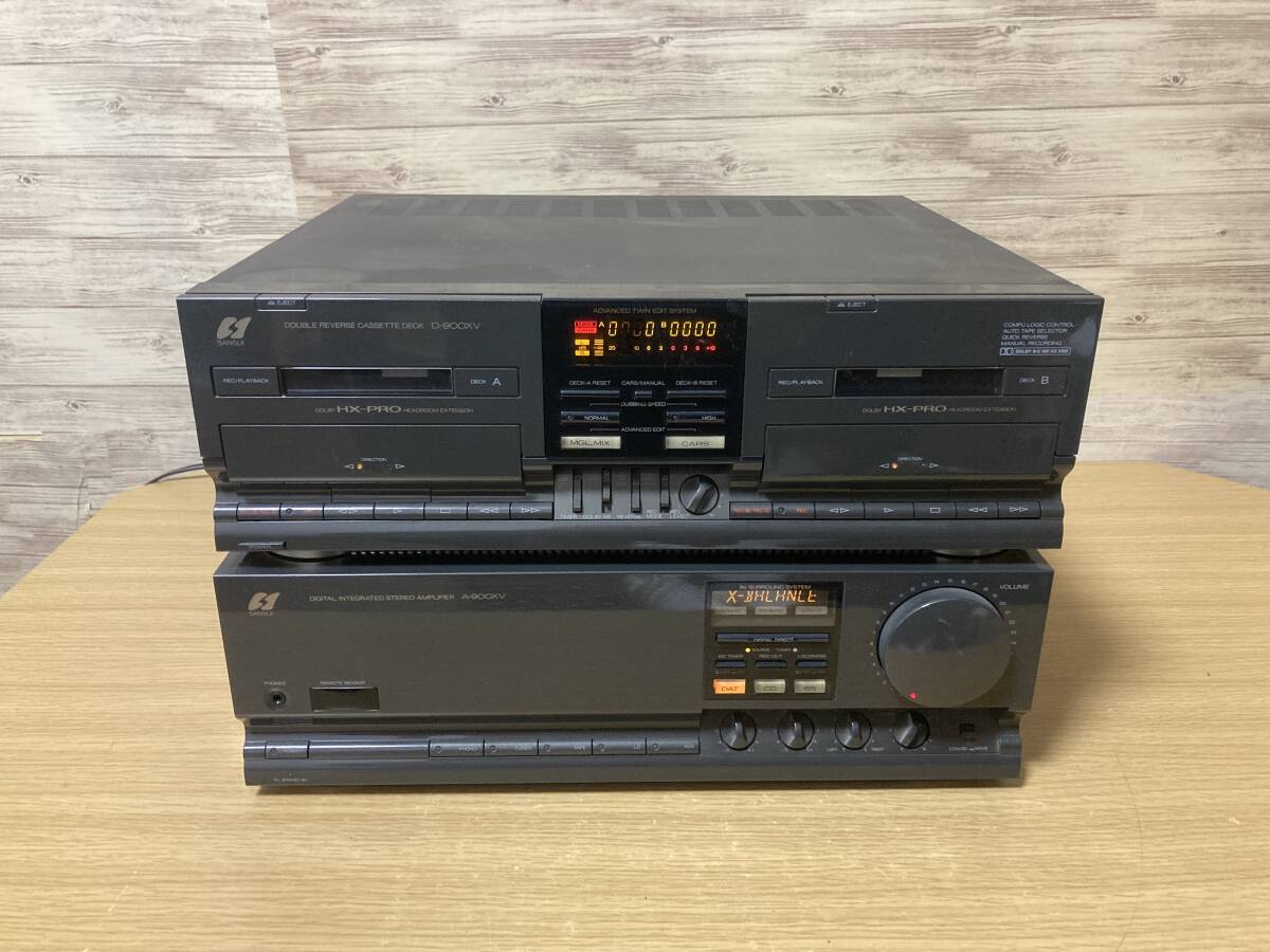 SANSUI A-900XV D-900XV サンスイ プリメインアンプ カセットデッキ ／ 2台まとめて 現状 ジャンク_画像1