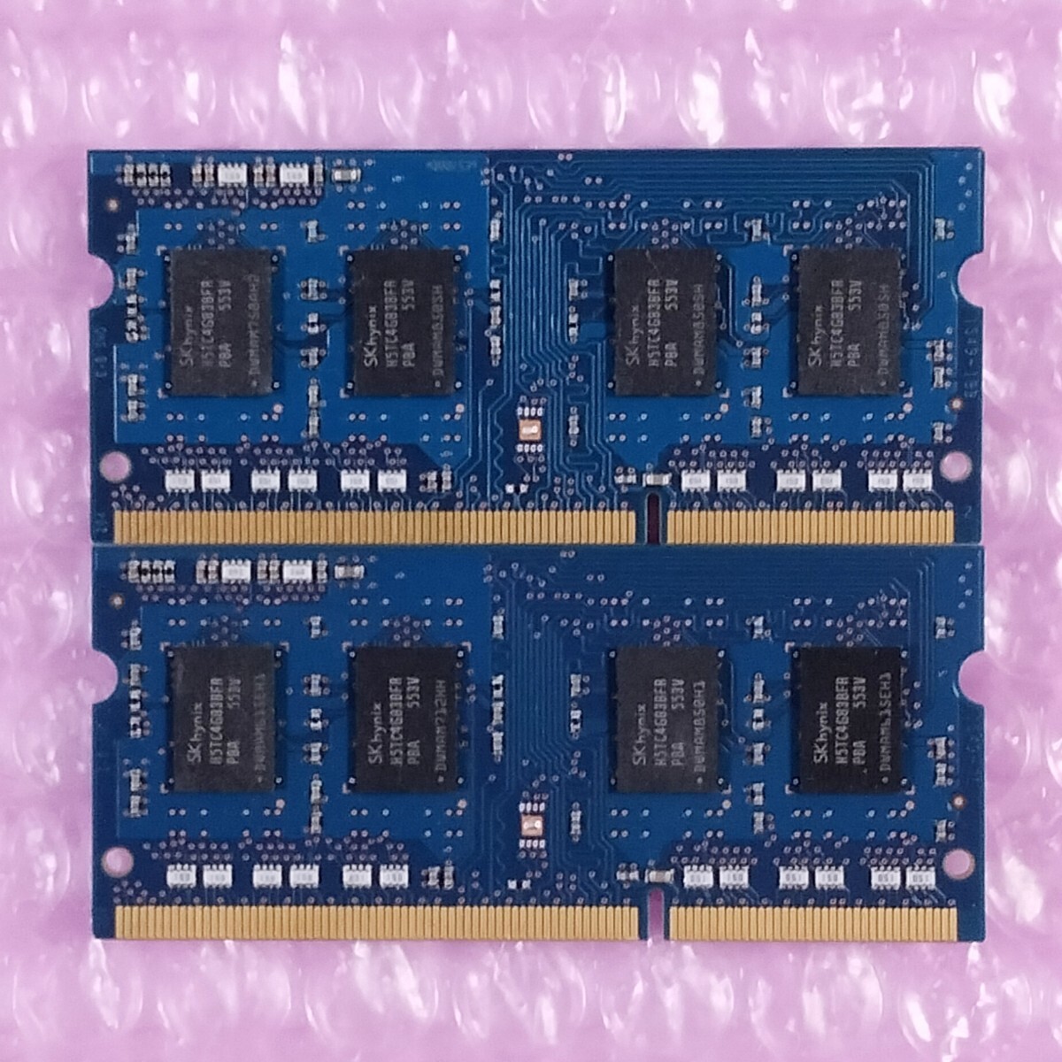 【動作確認済み】SK Hynix DDR3-1600 4GB 2枚 (計8GB) ノートPC用メモリ SO-DIMM PC3L-12800S / 在庫9〜の画像2