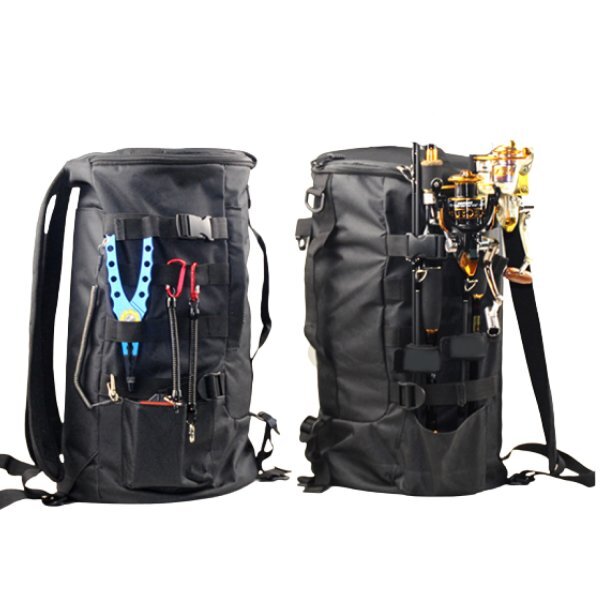  fishing for backpack 28L jpy tube type black fishing fishing outdoor bush craft camp touring disaster prevention 