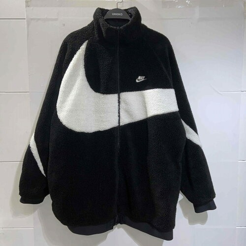 NIKE NSW VW SWOOSH WOVEN JACKET Lサイズ AJ2701-010 ナイキ ビッグスウォッシュ リーバーシブルフリースジャケット_画像1