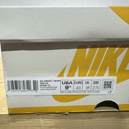 NIKE 2023 AIR JORDAN 1 RETRO HIGH OG "YELLOW OCHRE" 27.5cm DZ5485-701 ナイキ エアジョーダンワンハイ_画像7