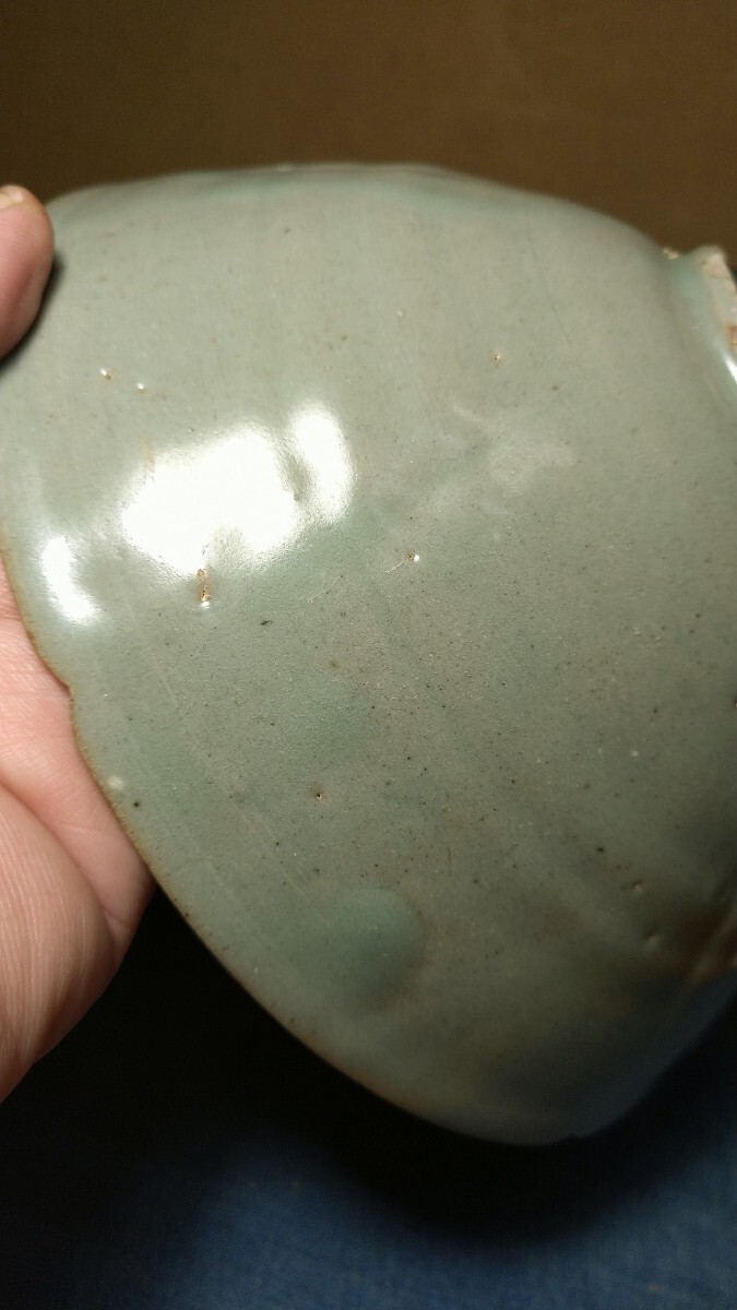 【哲】【特別出品】釉色の良い高麗青磁輪花鉢（高麗時代・12世紀）_画像9