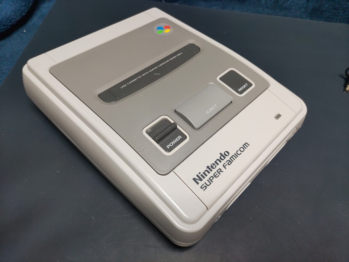  nintendo Super Famicom middle period body beautiful goods immediately ... set controller adaptor cable soft 4ps.@ operation verification settled SFC