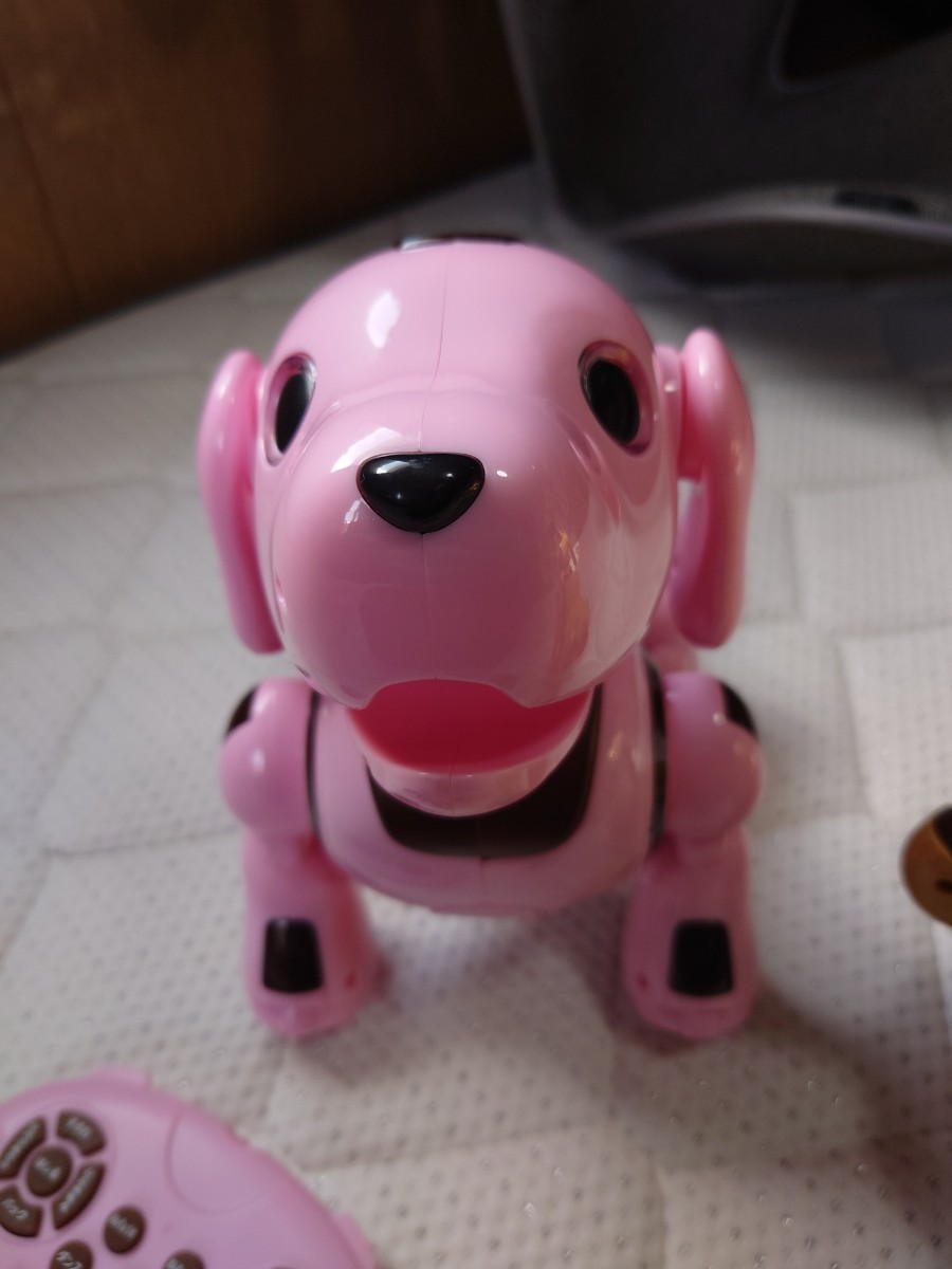 ロボット犬 リモコン ロボパピー フィギュア 2匹 ジャンク モカ、チェリー インテリア 犬 幼児玩具 ラジコン 訳あり_画像6
