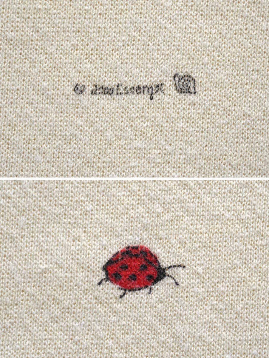 2000s ヴィンテージ Lee てんとう虫 プリントスウェット XL クリームイエロー Lady Bug Lady Bug,Fly Away Home 昆虫 アニマル USA 古着_画像7