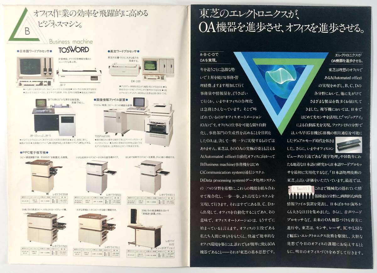  Toshiba office auto me-shon synthesis Lee fret (TOSHIBA/1982 year / Showa era 57 year /TOSBAC/TOSWARD/JW-10/ Paso Piaa / freebie attaching / retro /JUNK)