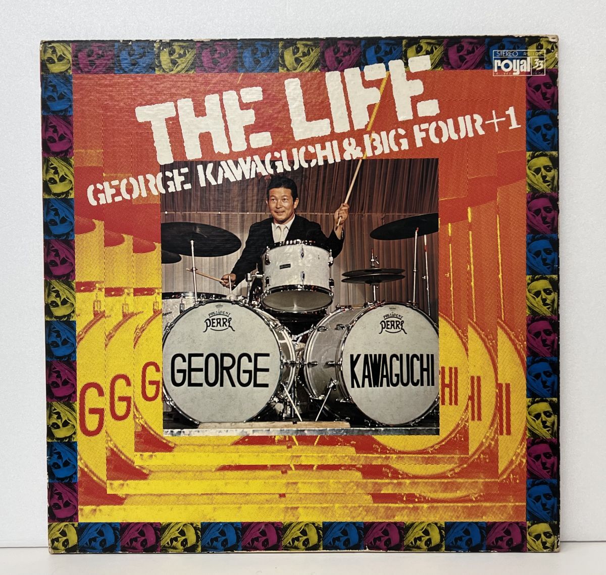 LP盤レコード/THE LIFE/GEORGE KAWAGUCHI&BIG FOUR+1/ジョージ川口/royal/RS-102【M005】_画像1