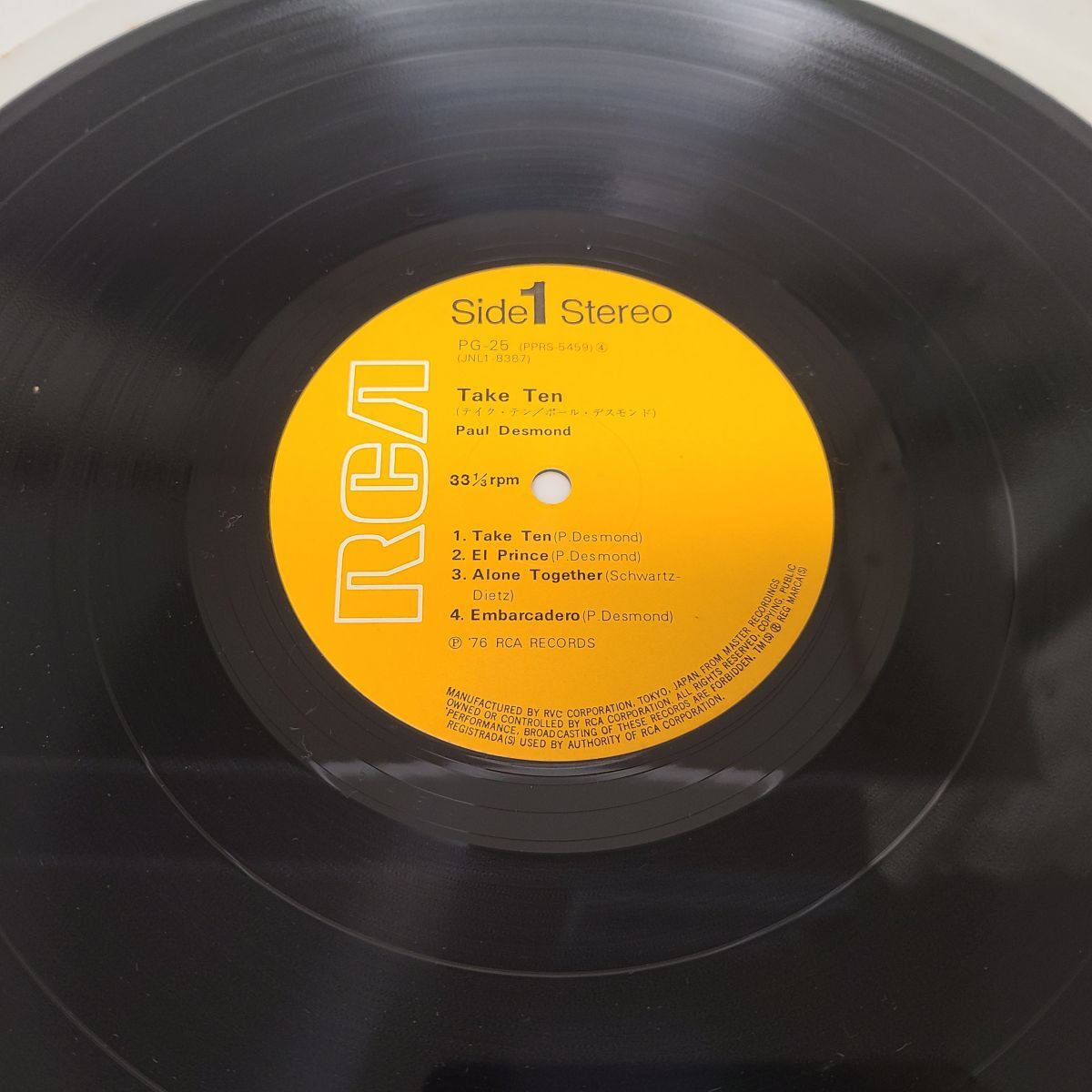 LPレコード / ポール・デスモント PAUL DESMOND TAKE TEN / RCA / PG-25【M005】の画像4