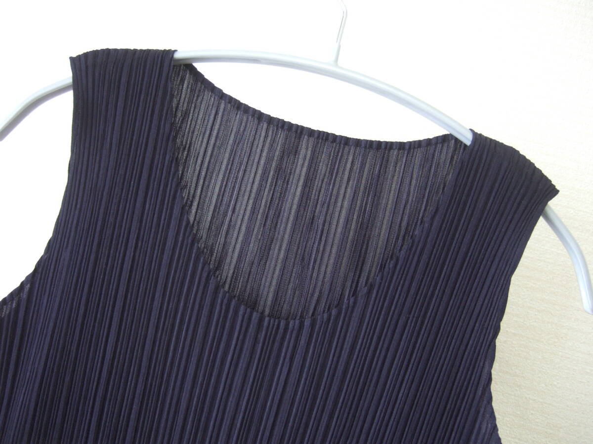 273☆ PLEATS PLEASE ISSEY MIYAKE プリーツプリーズ 左サイド スリット マキシ 丈 ロング ワンピース 2_画像2