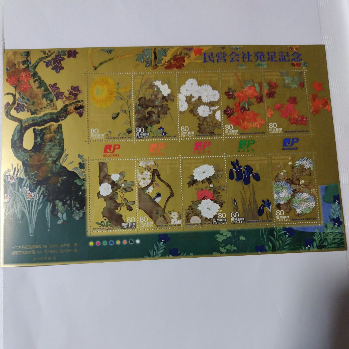 日本郵政公社設立記念　民営会社発足記念　切手_画像4