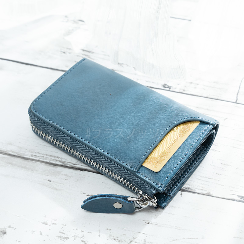  original leather 6 ream key case card-case attaching * blue blue * smart key keyless remote control small Mini purse men's lady's Mini purse leather 