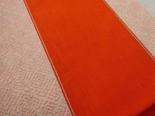 ys6829652;.. geometrical pattern woven .. obi ground cloth [ antique ][ put on ]