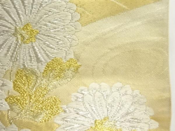 ys6860162; 流水に菊模様織出し袋帯（材料）【アンティーク】【着】_画像7