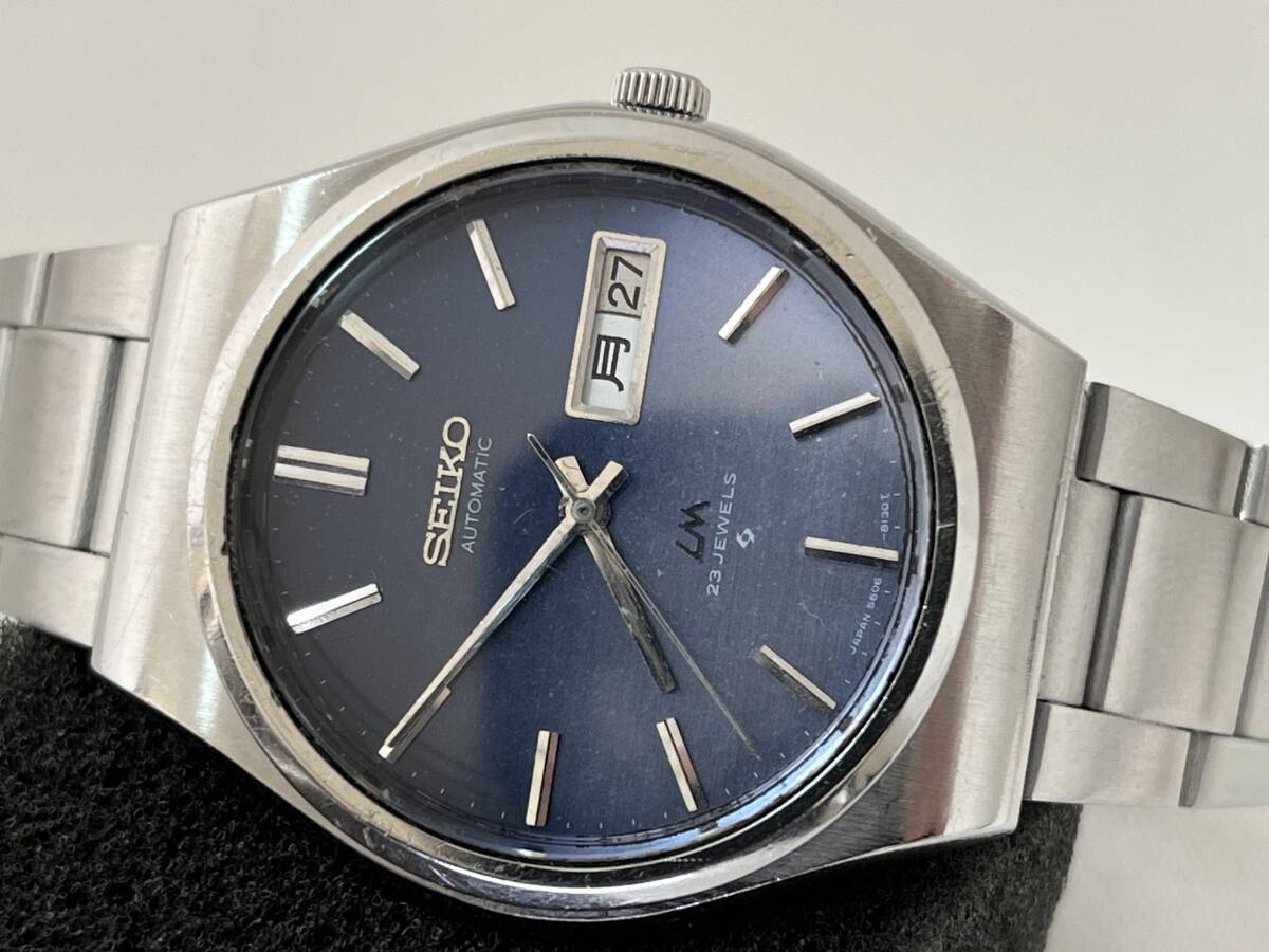 【M71】SEIKO LM ロードマチック 5606-8090 グラデーション文字盤 稼働品 SSケース アンティーク時計_画像9