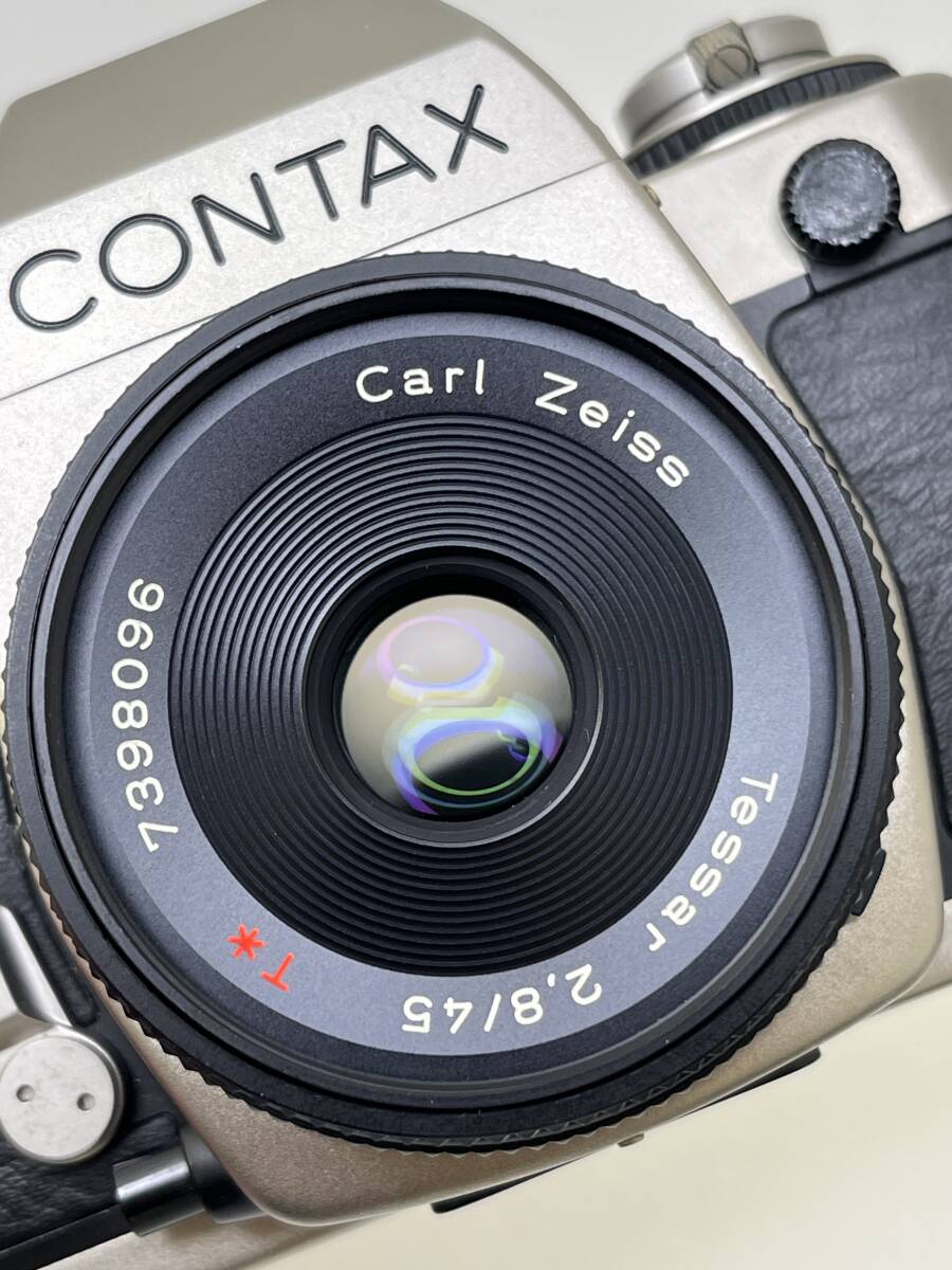 【M370】CONTAX S2 ボディー Tessar T f/2.8 45mm 点検済み 分解掃除済み 動作品_画像9