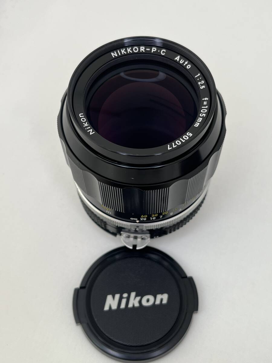 【M386】分解掃除済み Nikon NIKKOR-P C Auto 1:2.5 f=105mm 501077 動作品_画像1