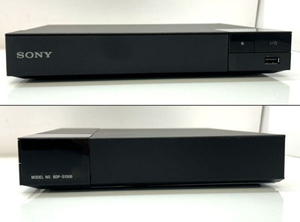 sa☆/ SONY ソニー ブルーレイディスク/DVDプレイヤー 2019年製 BDP-S1500 リモコン・ACアダプター付き 現状品　/DY-2602_画像3