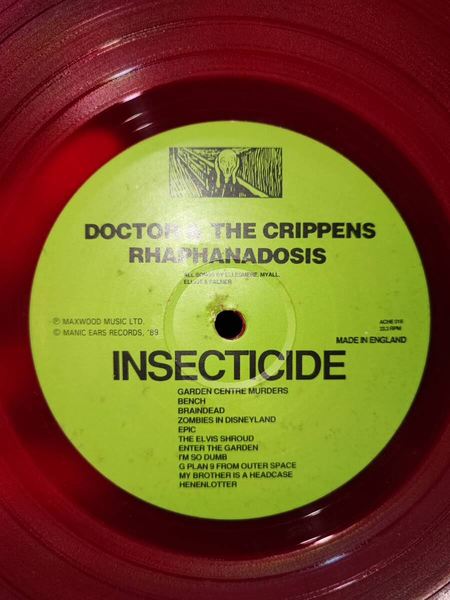極美盤 限定カラー盤 Doctor And The Crippens - Raphanadosis Manic Ears Records ACHE 018_画像4