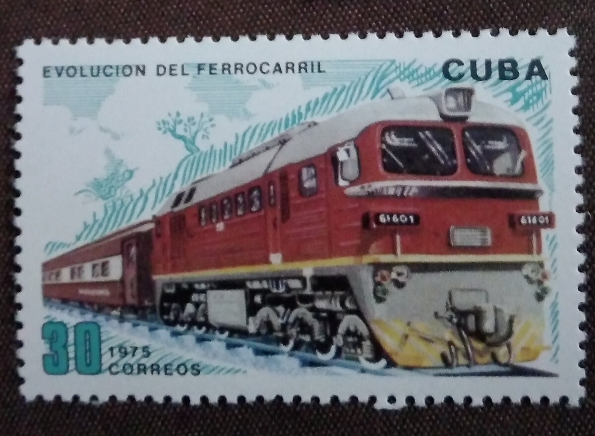 キューバ 1975 鉄道 の進化 5完 輸送 運搬 汽車 列車 機関車 未使用糊ありの画像4