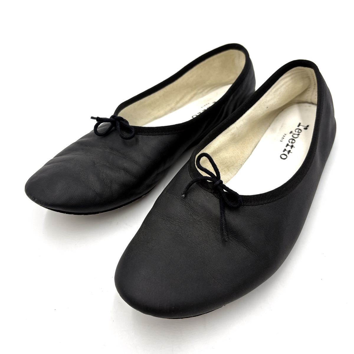 I ＊ フランス製 '高級感溢れる' repetto レペット 本革 バレエシューズ / フラット パンプス EU39 24.5cm レディース 婦人靴 シューズ_画像1