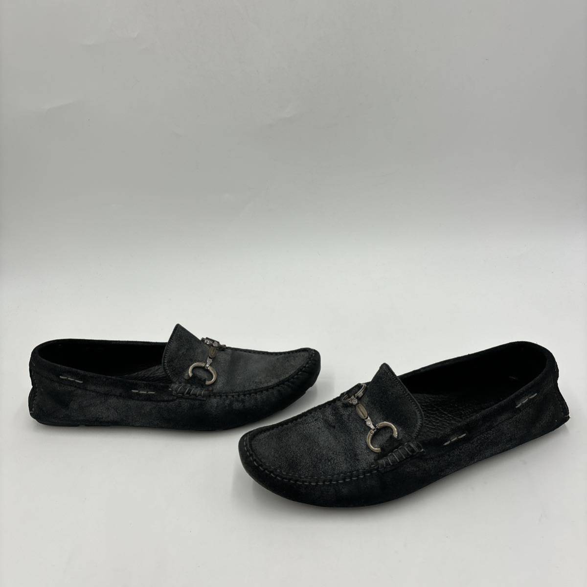 F ＊ イタリア製 '高級紳士靴' DOLCE&GABBANA ドルチェ&ガッバーナ 本革 ビットローファー 革靴 モカシン UK8.5 27.5cm メンズ シューズ_画像3