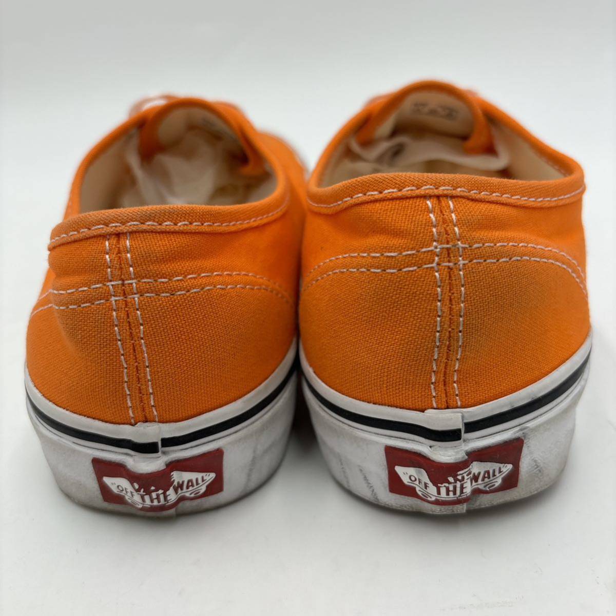 J ＊ 履き心地抜群 '人気モデル' VANS バンズ CANVAS ローカット スニーカー 25cm メンズ シューズ ORANGE_画像5