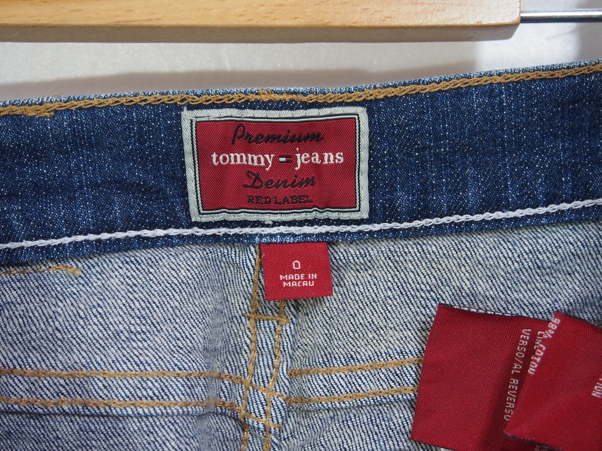 美品TOMMY JEANS REDLABELトミージーンズ ストレッチ デニム スカート インディゴ紺1215I_画像7