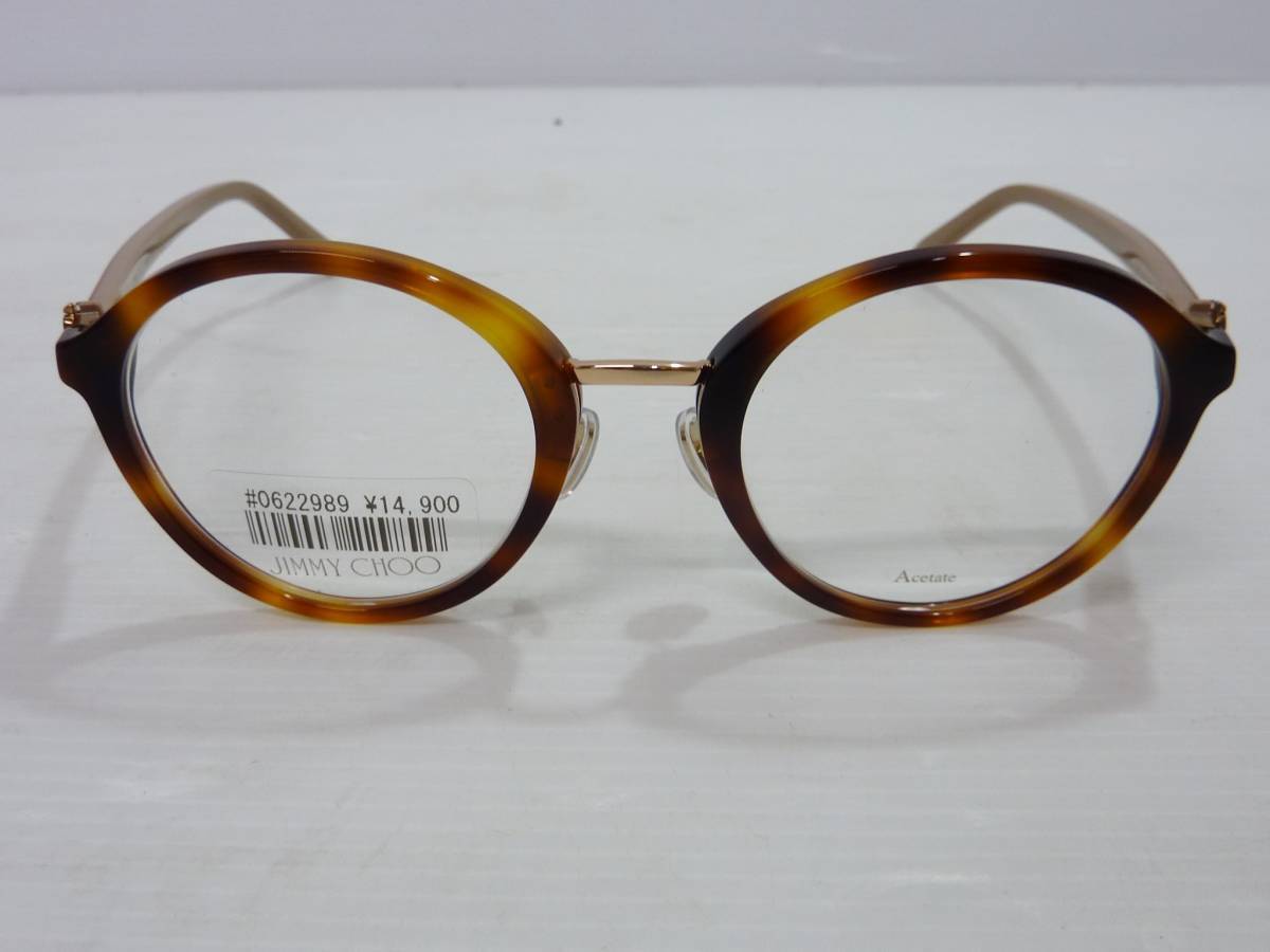 1円スタート CVV5078a 未使用 JIMMY CHOO ジミーチュウ Acetate JC311 0T4 49□21 145 メガネフレーム_画像2