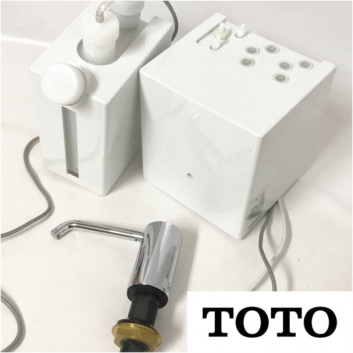 BF11/81　中古 TOTO トートー 自動水石けん供給栓 スパウト TLK02001J / 自動水石けん供給栓機能部 TLK01104J■