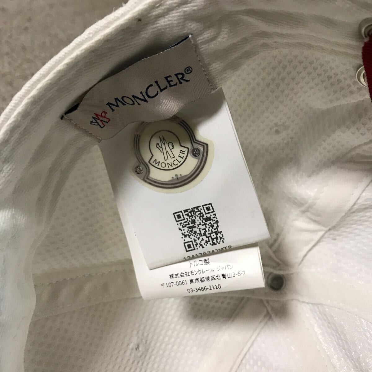 MONCLER BERRETTO Cap モンクレール キャップ ホワイト 帽子の画像9