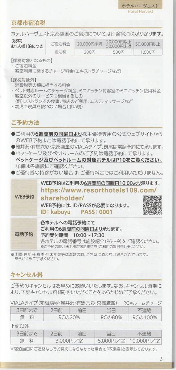 複数可 / 送料63円〜 ★『 東急不動産株主優待券【 ご宿泊優待券 】東急ホテル ハーヴェスト/ハーベスト 』8/31迄_画像4