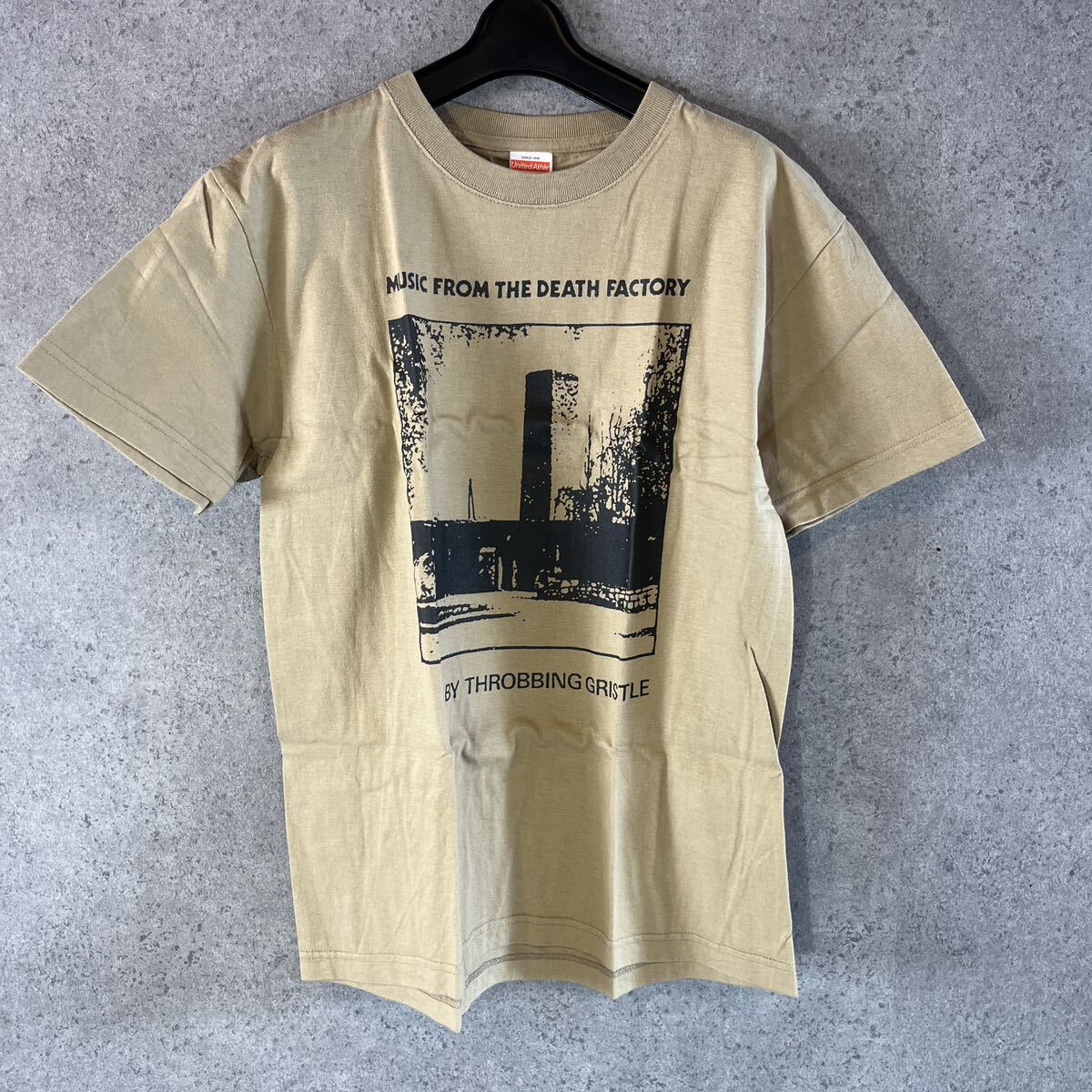 THROBBING GRISTLE スロッビング グリッスル Ｔシャツ Mサイズ サンドカーキ 中古現状品 240313M02_画像1