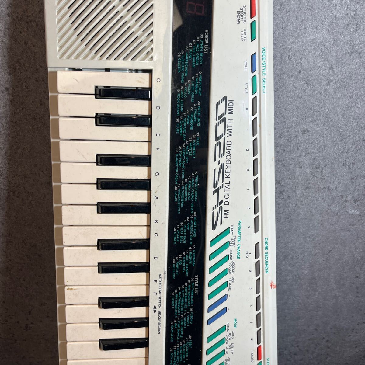 YAMAHA ショルダーキーボード SHS-200 FM DIGITAL KEYBOARD WITH MIDI ジャンク品 240320M02_画像3