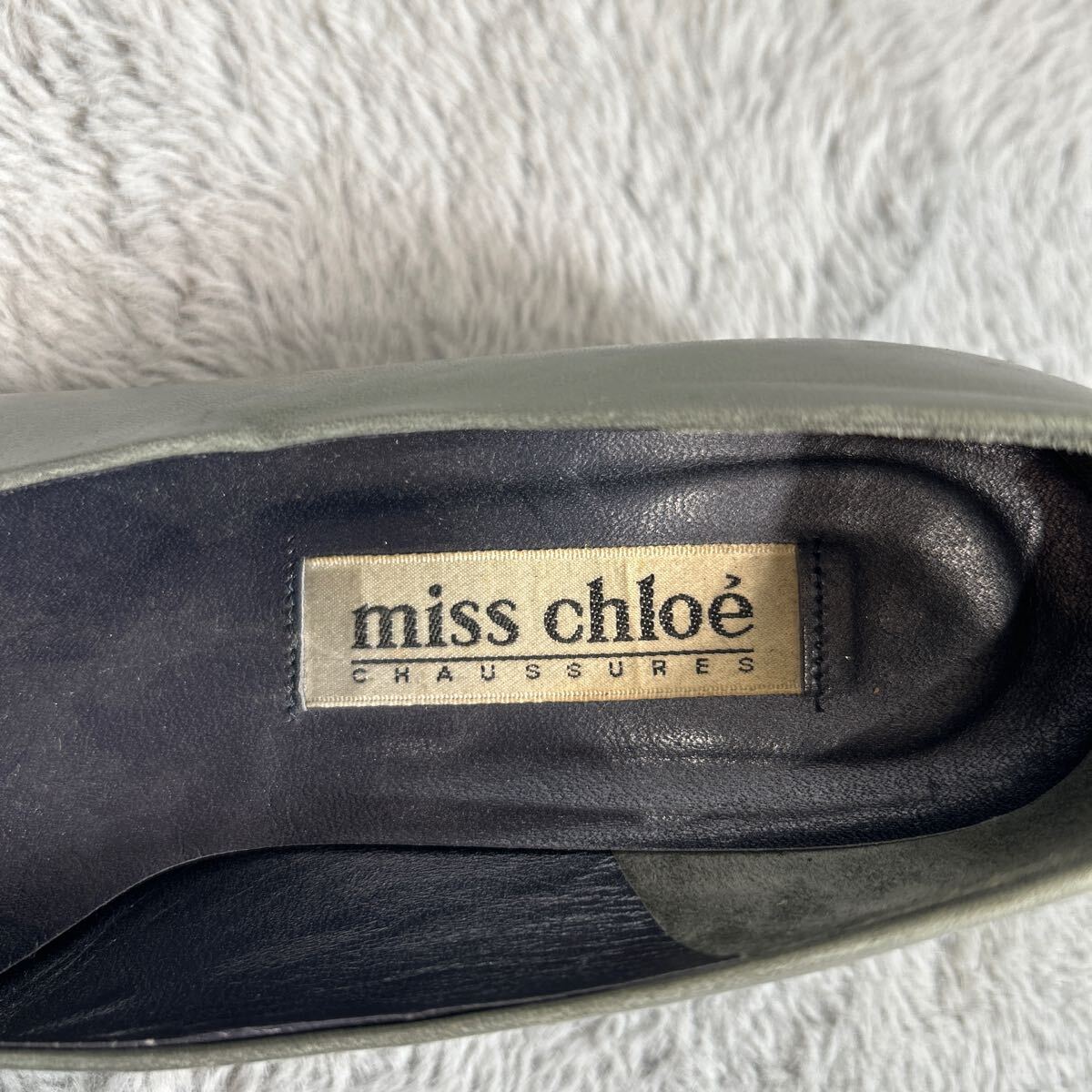 miss chloe ミスクロエ レディースパンプス ローヒール グレー 35サイズ_画像9