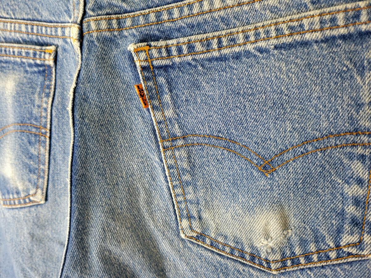 ～90s USA製 levi's 517 w33 オレンジタブ 80年代 90年代 アメリカ製 ヒゲ落ち ビンテージジーンズ ブーツカット_画像5