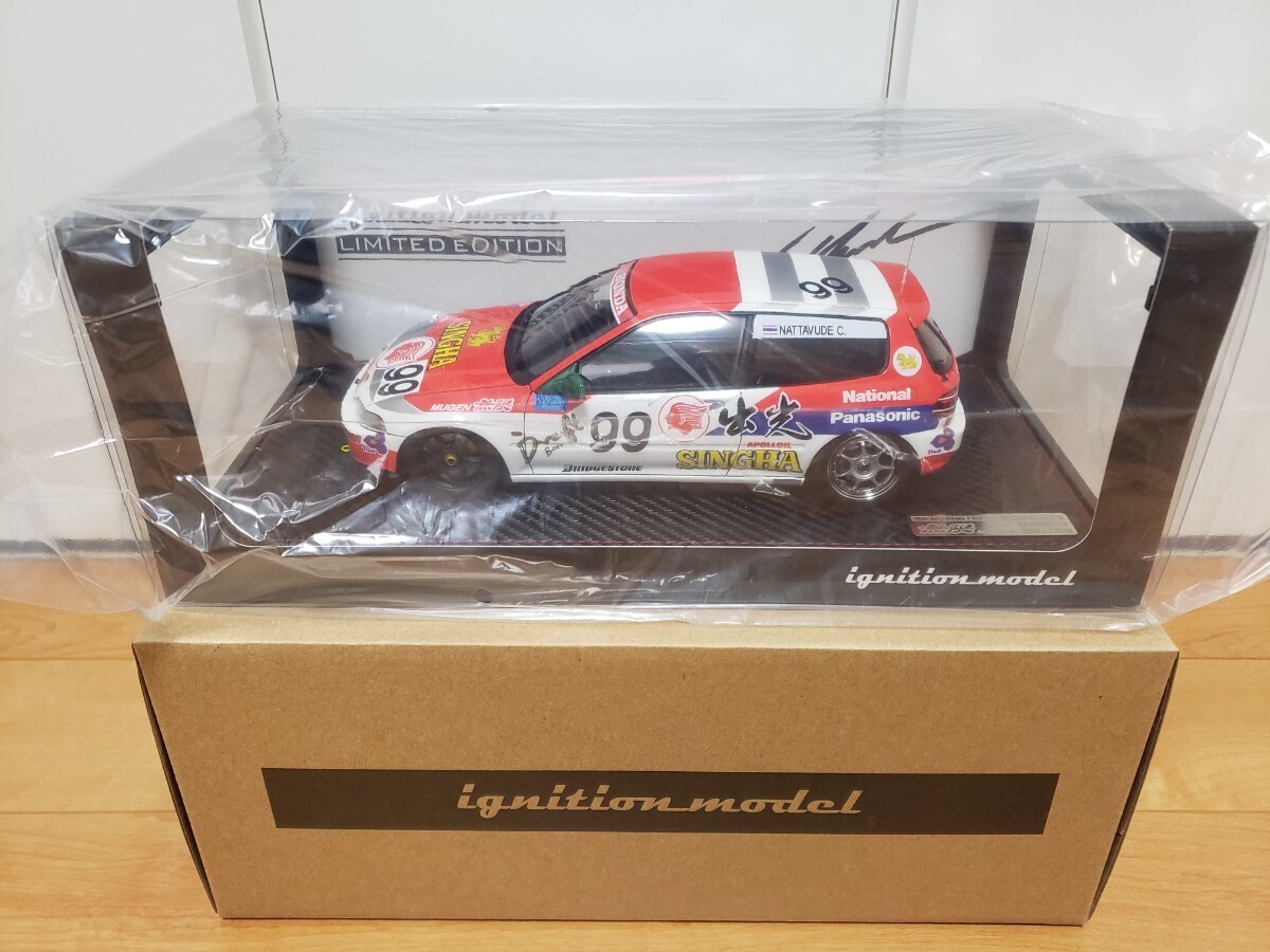 【未開封品】1/18 ignition model イグニッションモデル WEB限定 出光 MOTION 無限 CIVIC (#99) 1994 Macau Cup Race IG3051 シビックの画像1