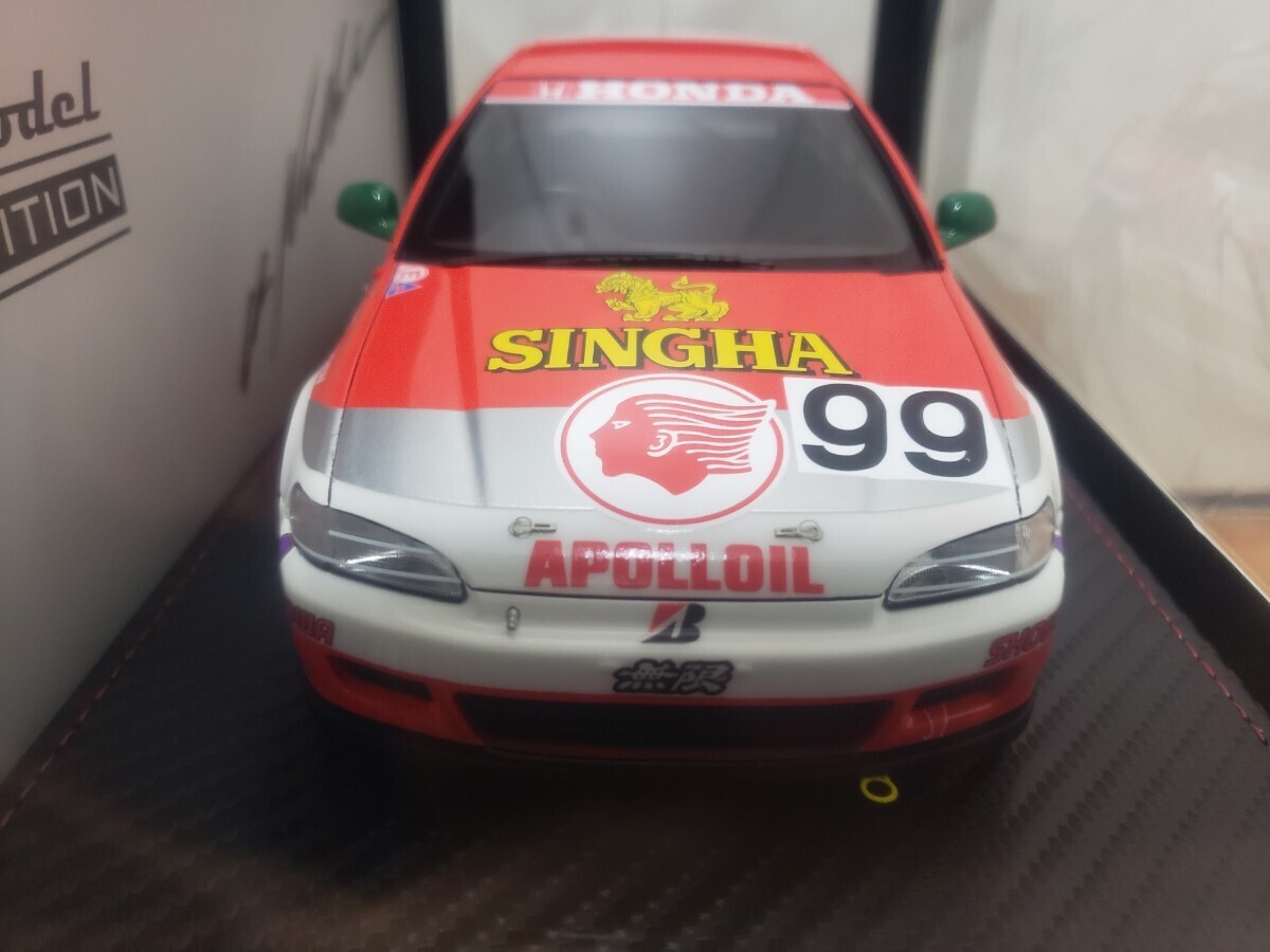 【未開封品】1/18 ignition model イグニッションモデル WEB限定 出光 MOTION 無限 CIVIC (#99) 1994 Macau Cup Race IG3051 シビックの画像4