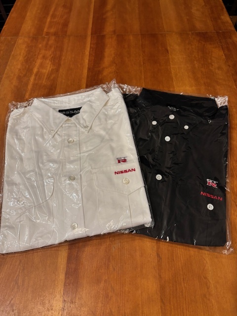  новый товар нераспечатанный редкость #R35 GT-R штат служащих рубашка размер L белый & чёрный 