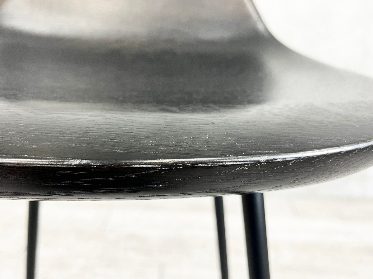 B)MARUNI / Marni woodworking #HIROSHIMA /hirosima high stool # black # deep . direct person # counter chair 