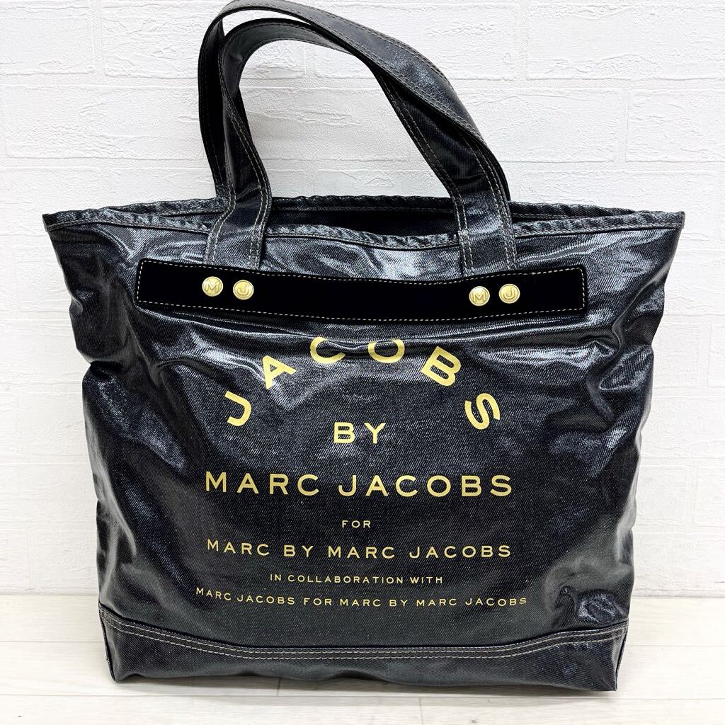 1399◎ JACOBS BY MARC JACOBS マークジェイコブス バッグ 鞄 ハンド トート ファスナー カジュアル ブラック レディース_画像1