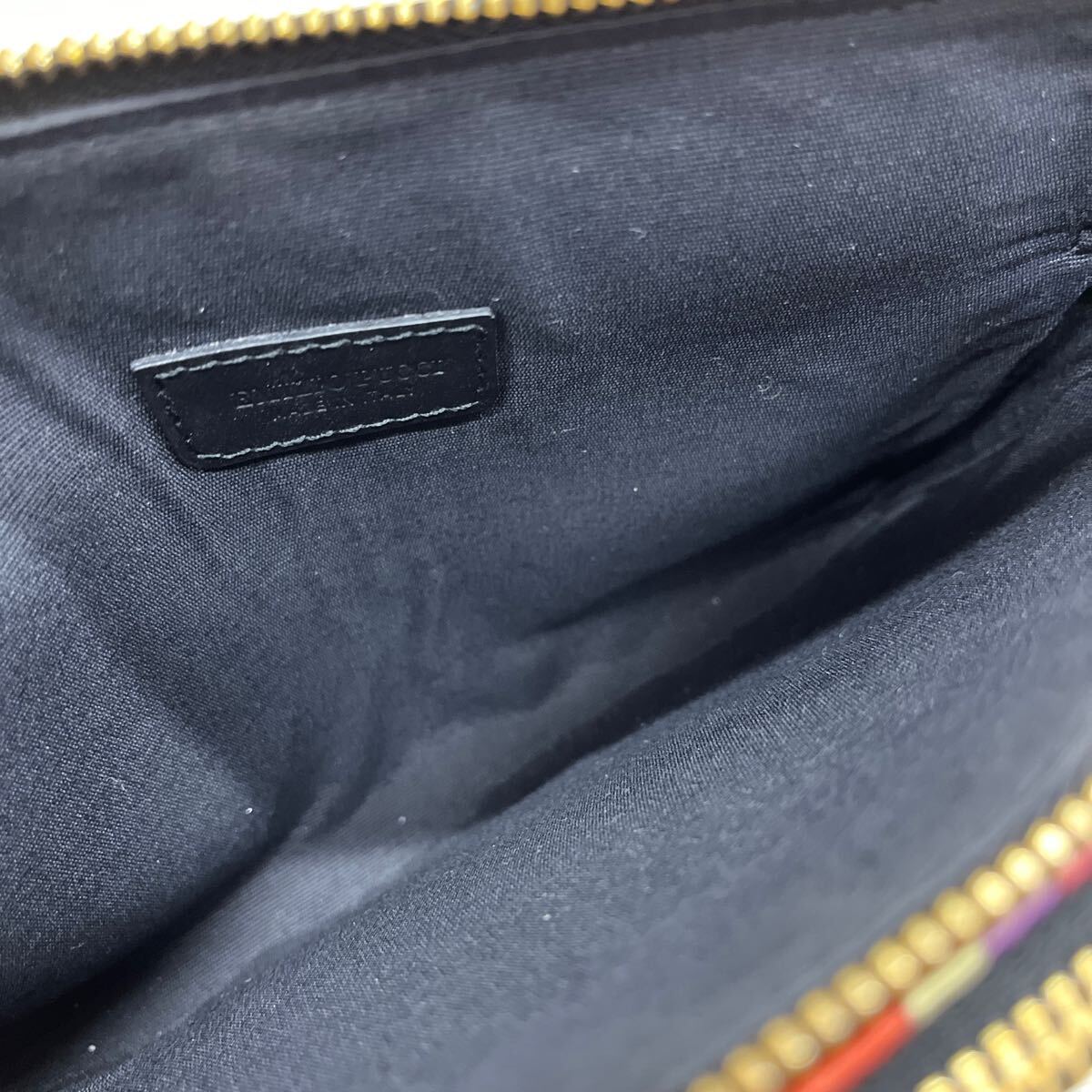 1399* Италия производства Emilio Pucci Emilio Pucci сумка сумка плечо наклонный .. цепь многоцветный черный женский 