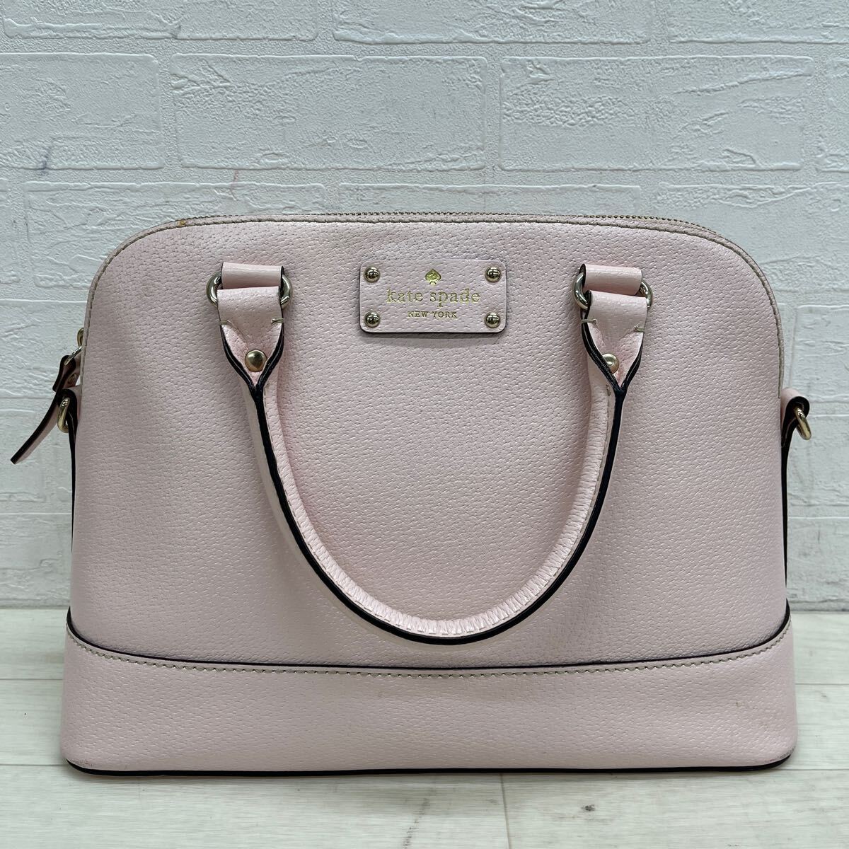 1404◎ Kate spade NEW YORKケイトスペード バッグ 鞄 ハンド ショルダー 斜め掛け 2way ファスナー ピンク レディース_画像2